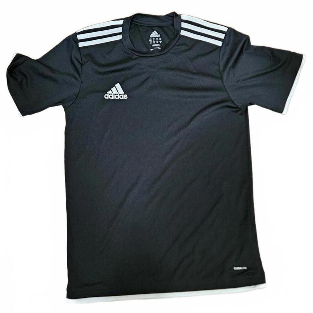 Adidas Climalite Boys' Black and White Activewear Shirt XL 15-16Y
